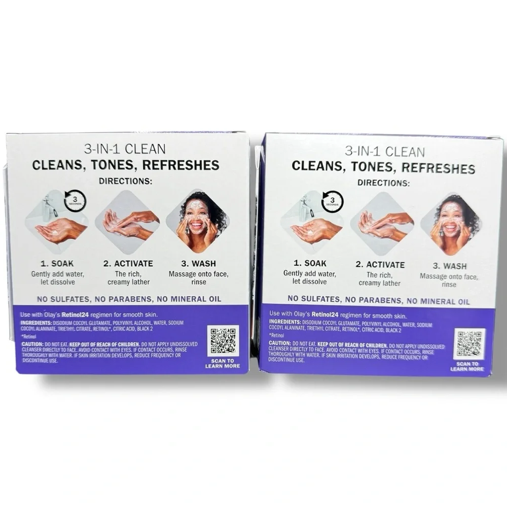 Olay Cleansing Melts + Retinol 32ct‎ x2 (64 Total) Water-Activated Cleanser Pads